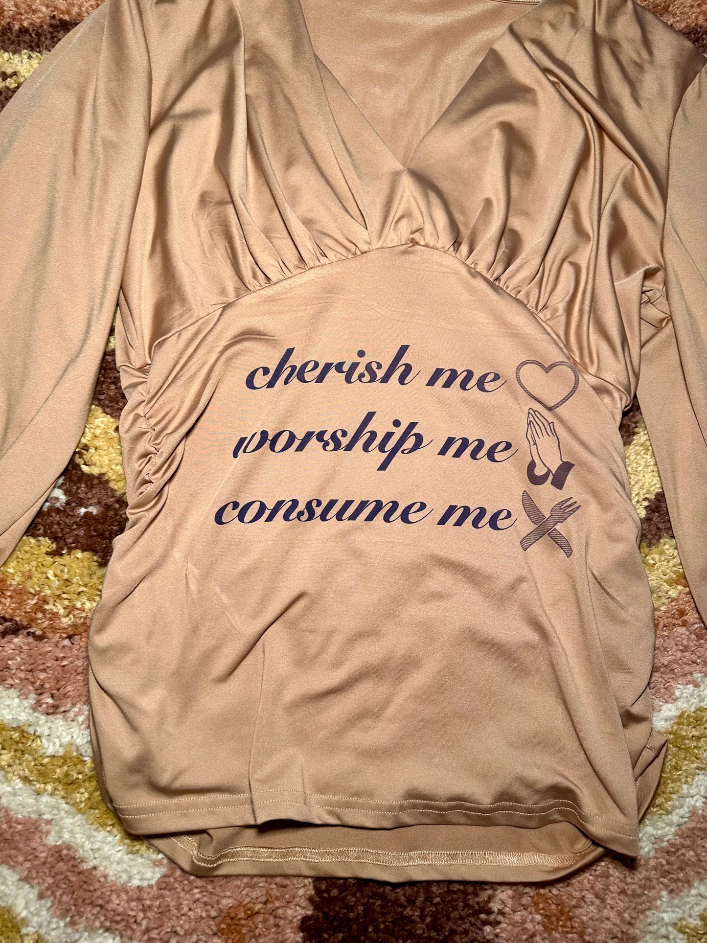 Tan Cherish Me Blouse (XL)