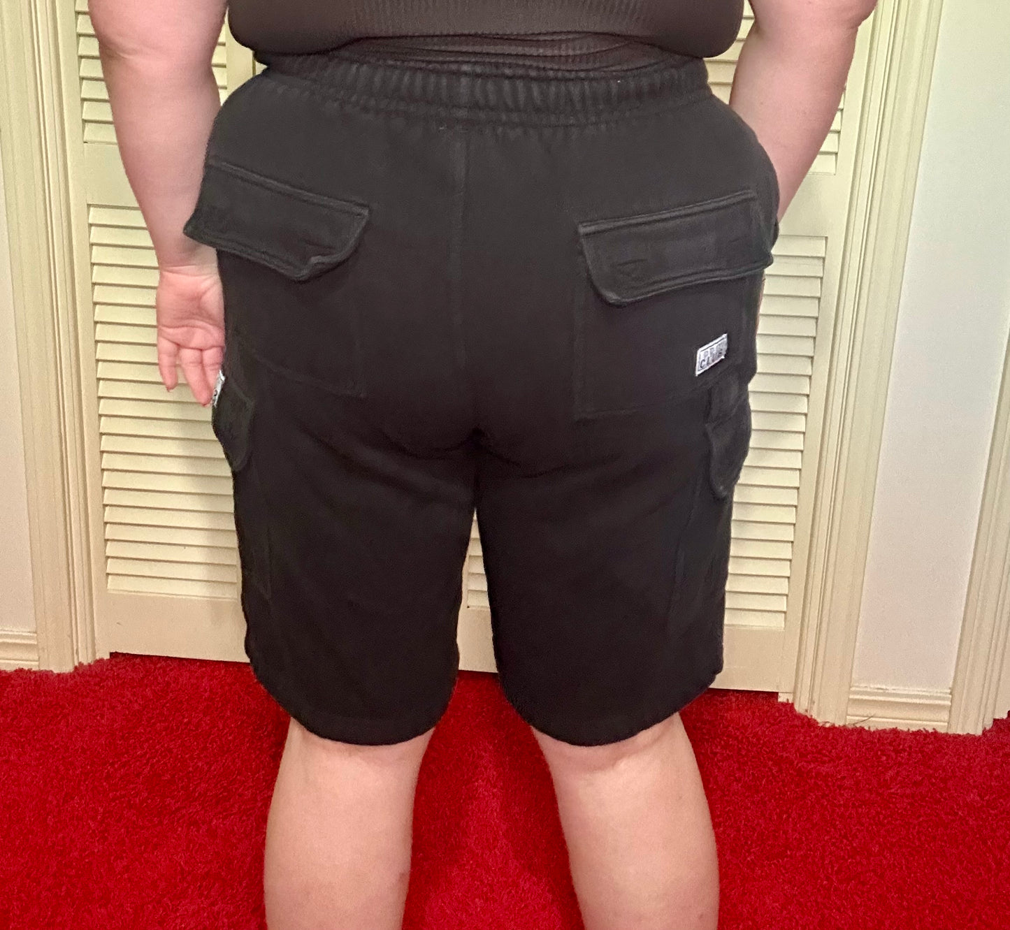 Black Athletic Cargo Shorts (XL)