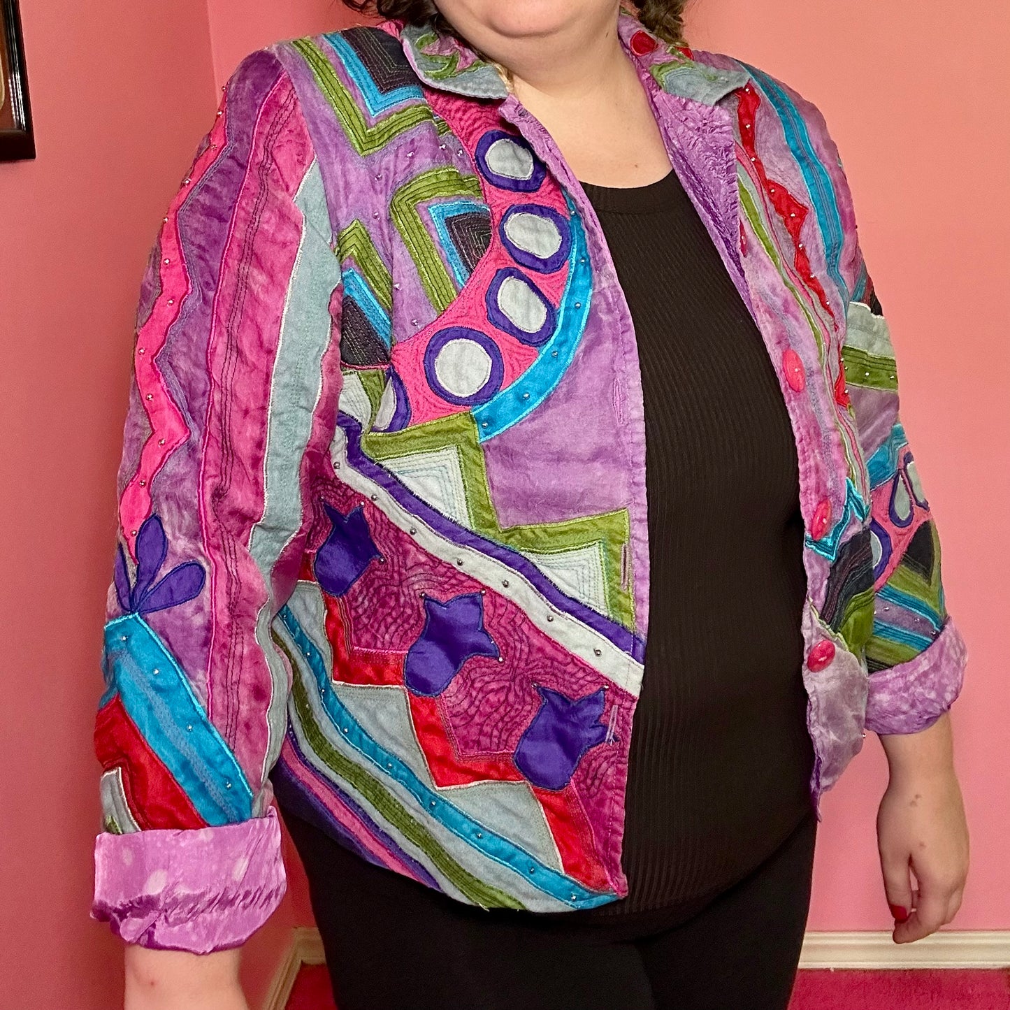 Funky Whimsical Purple Jacket (XL)