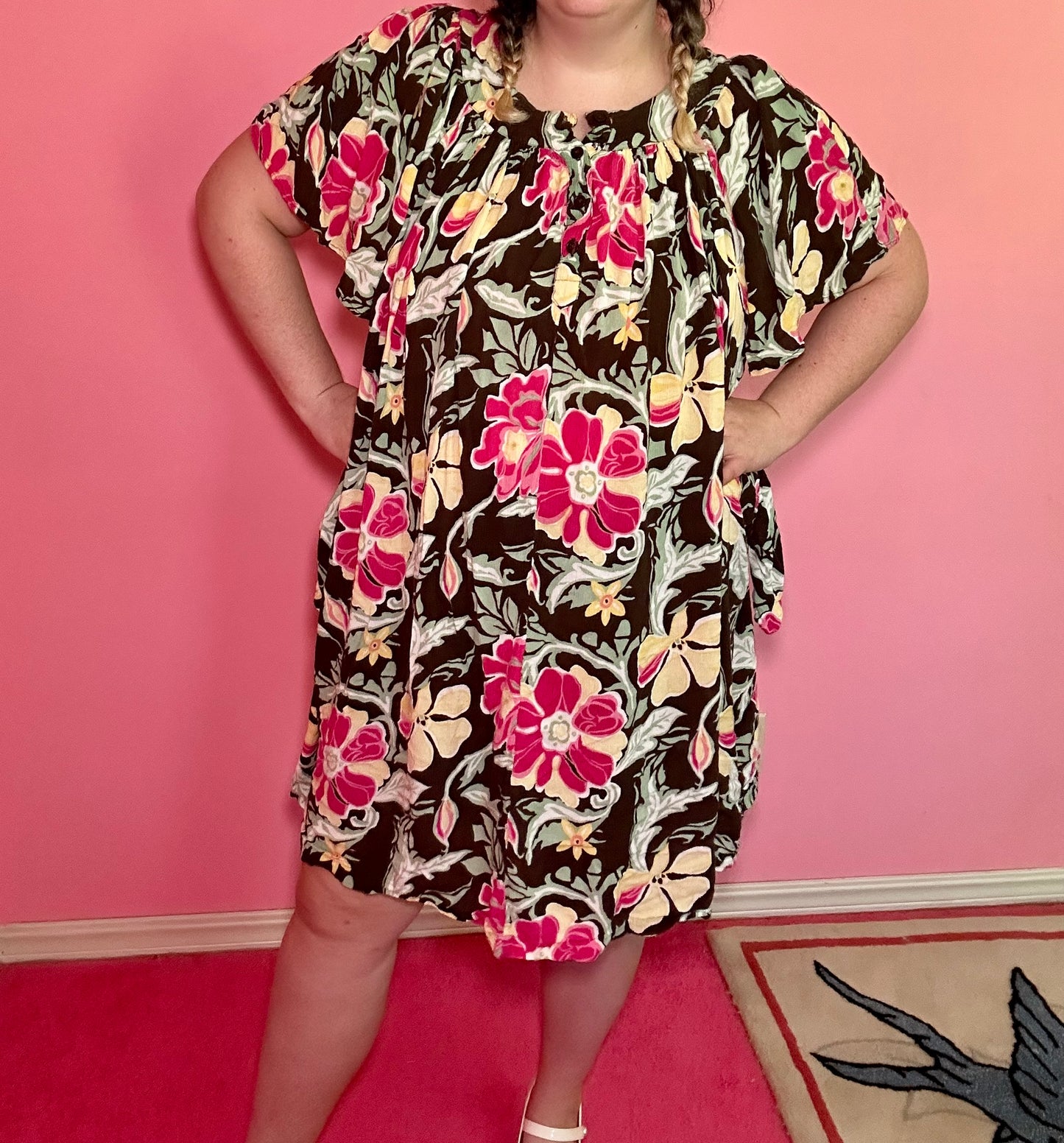 Brown Floral Nightgown (L)
