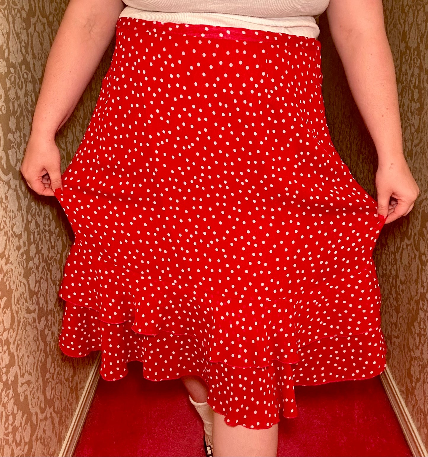 Red Polka Dot Skirt (24W)