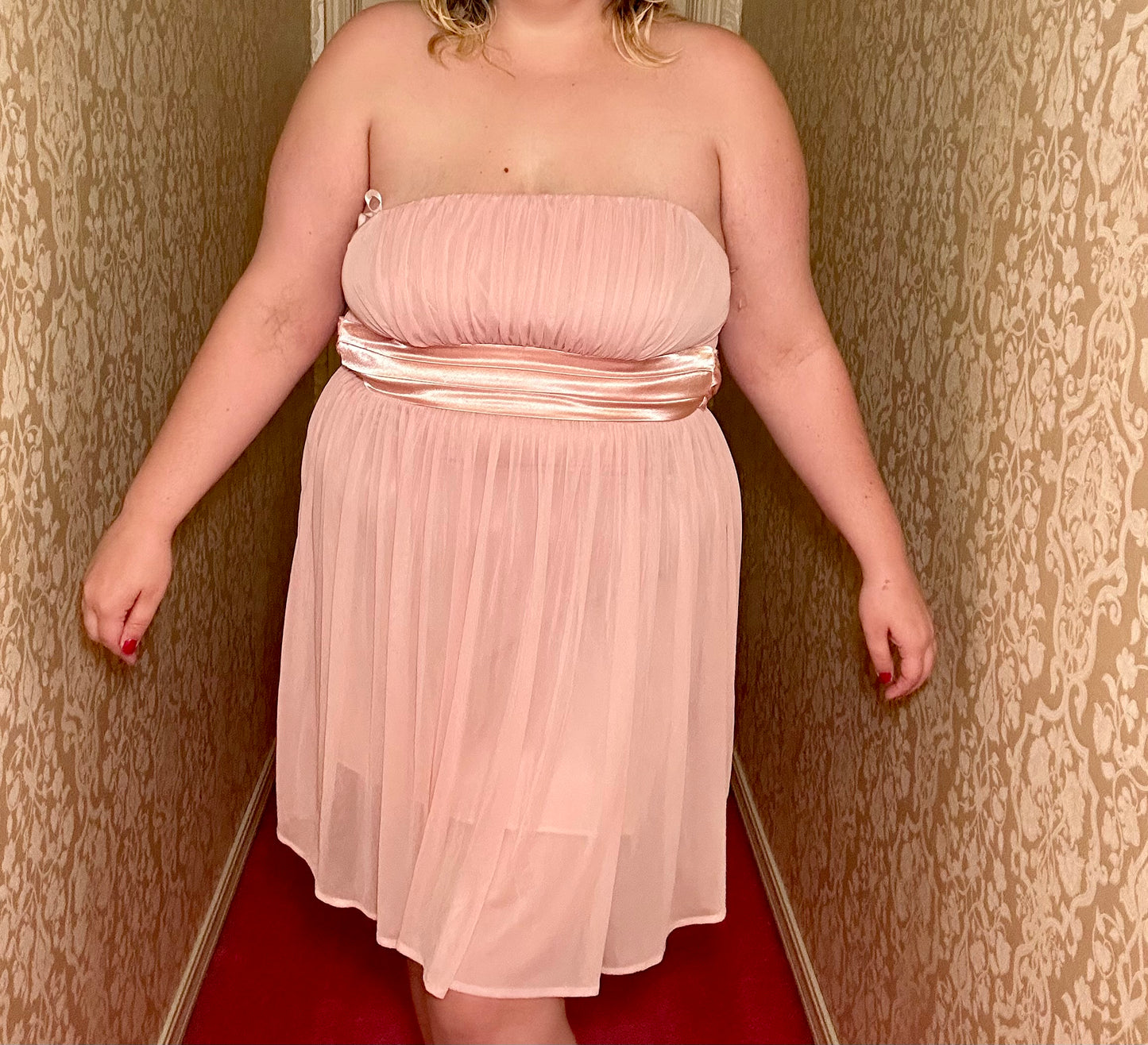 Baby Pink Tube Dress