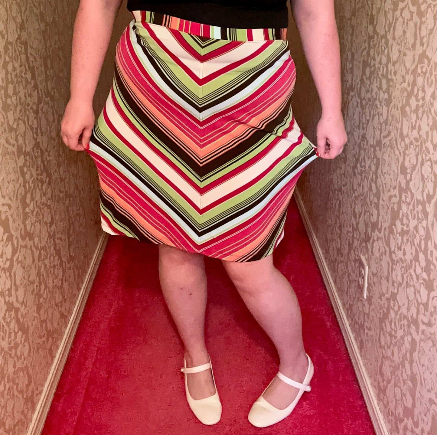 Striped y2k Skirt (M)