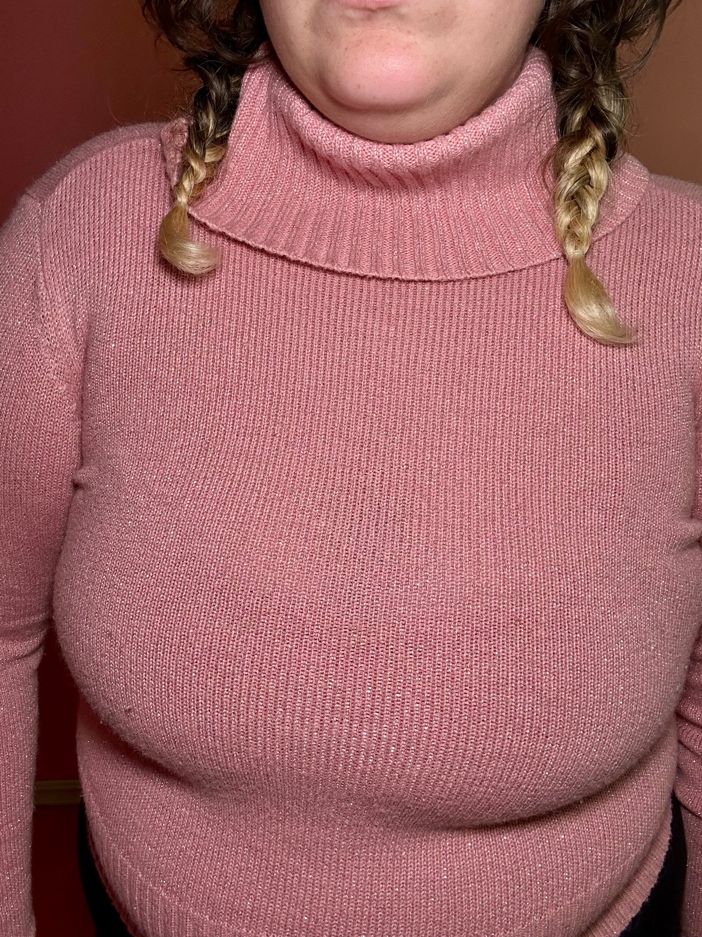 Baby Pink Sparkle Sweater (XL)