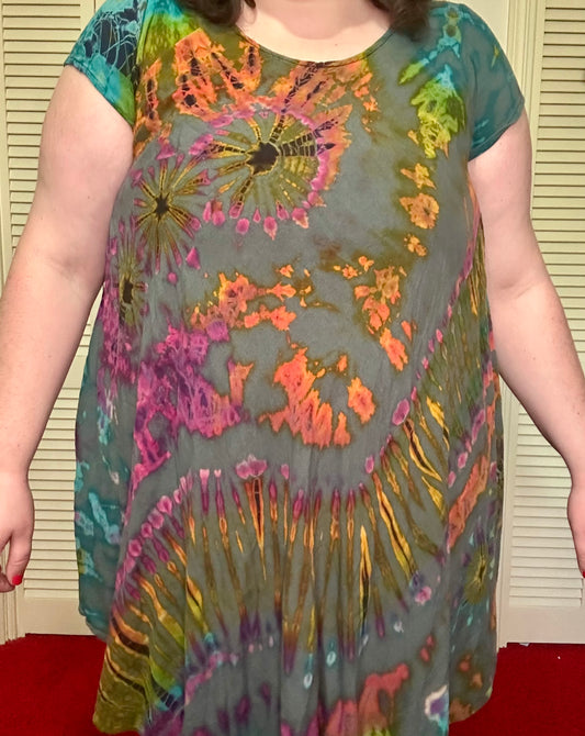 Dark Tie Dye Dress (XL)