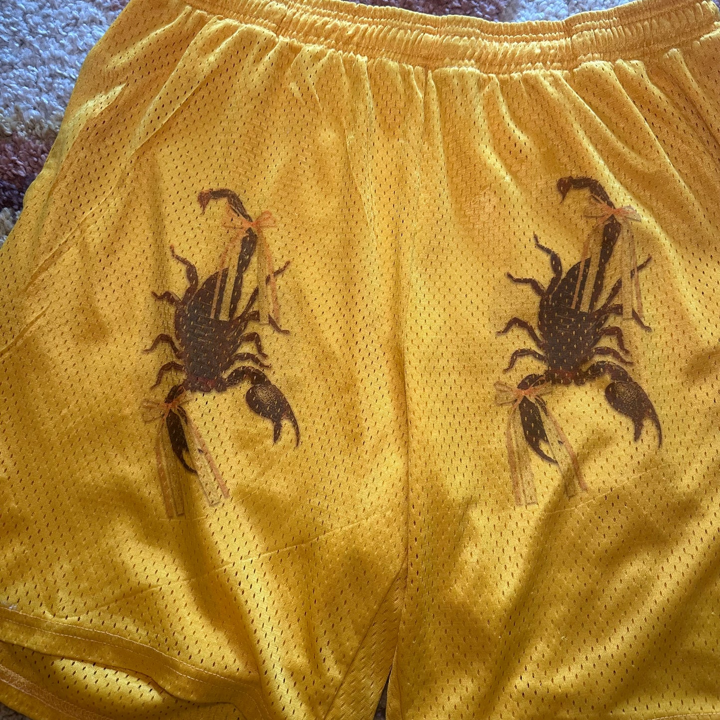 Yellow Scorpion Basketball Shorts (XL)