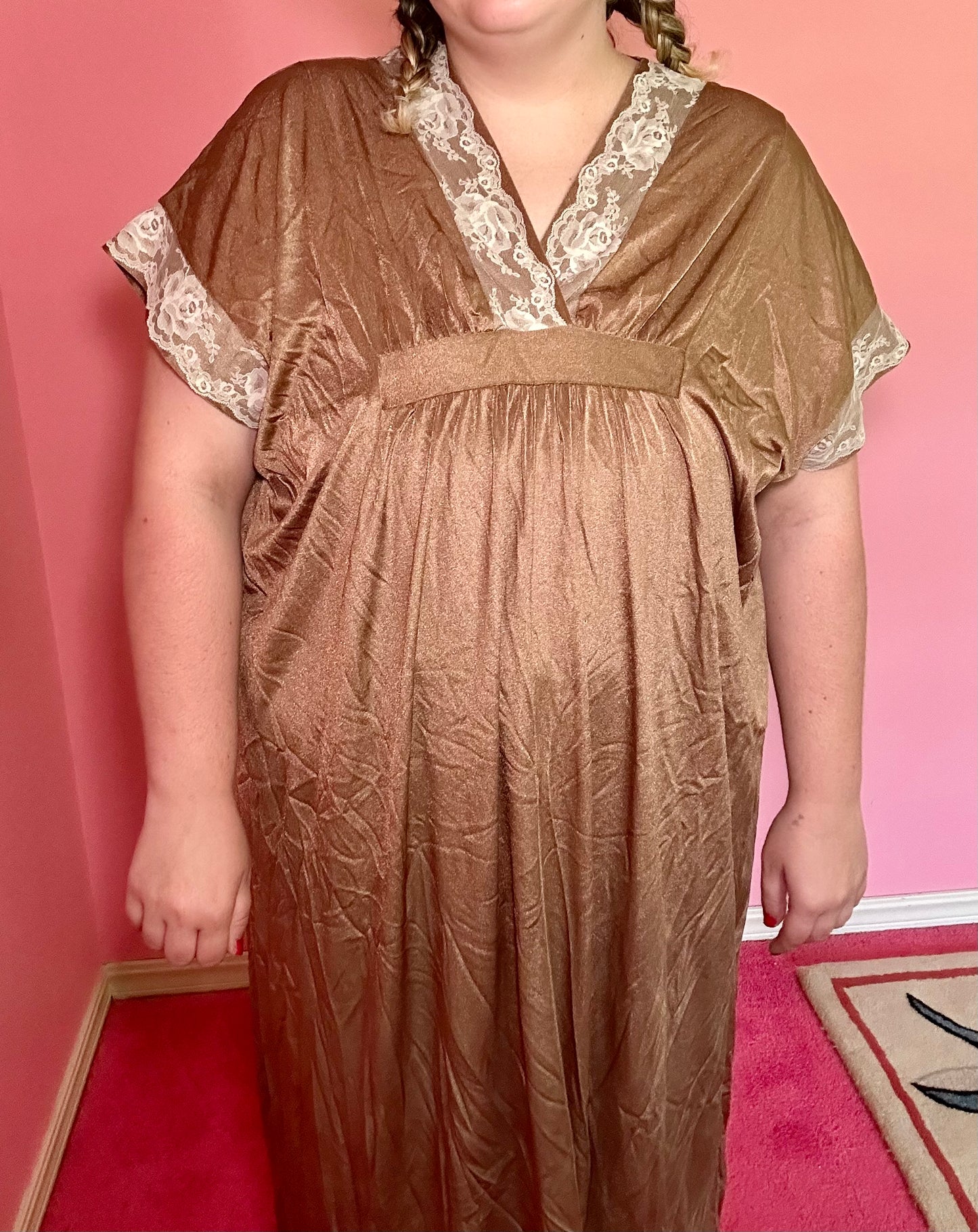 Brown Lace Nightgown (XXL)