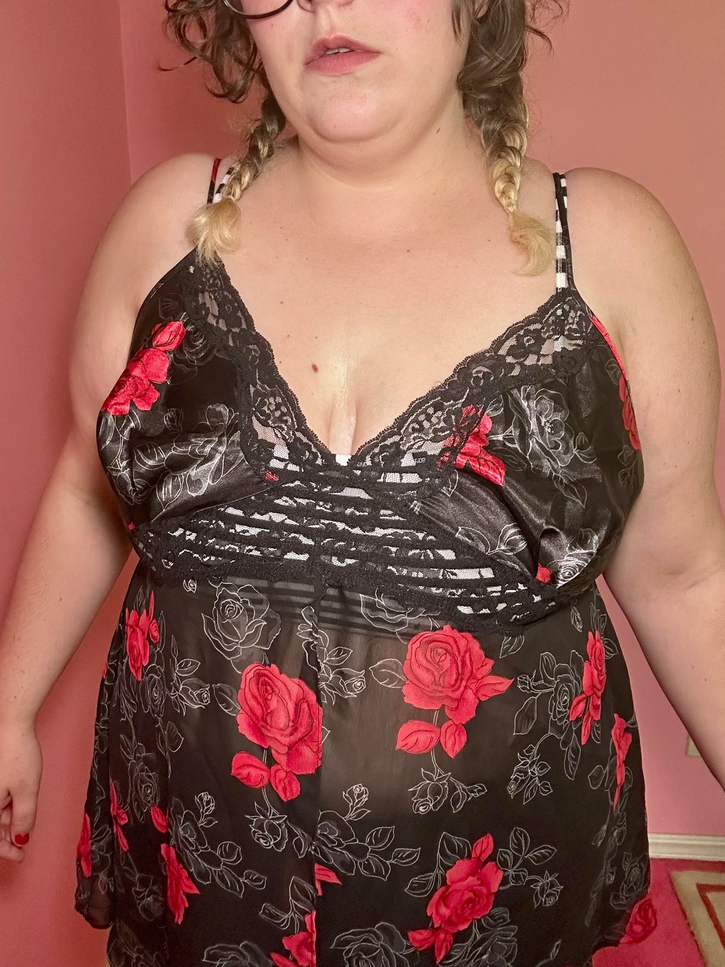 Rose Babydoll Top (18/20W)