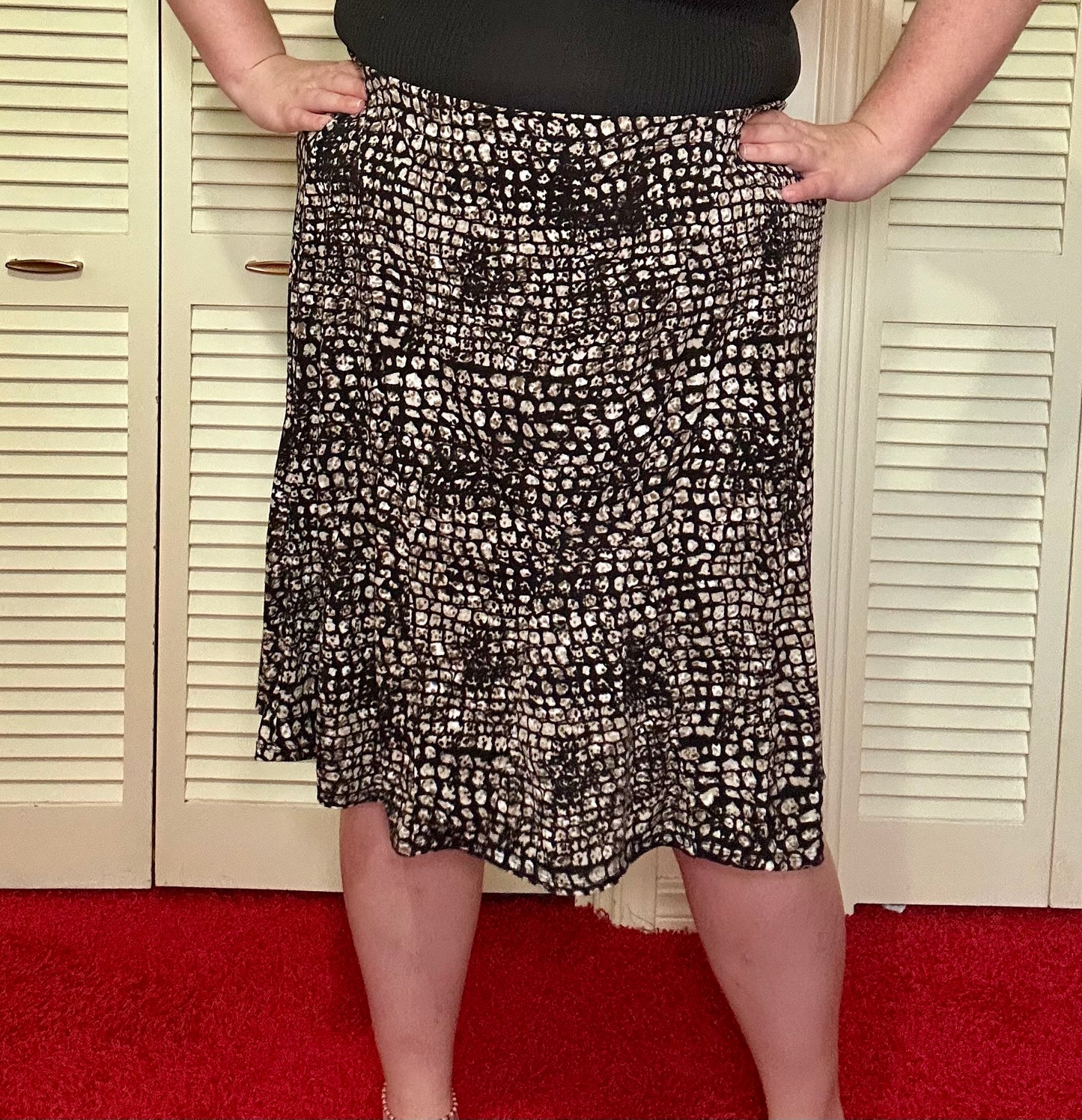 Snakeskin Midi Skirt (3X)