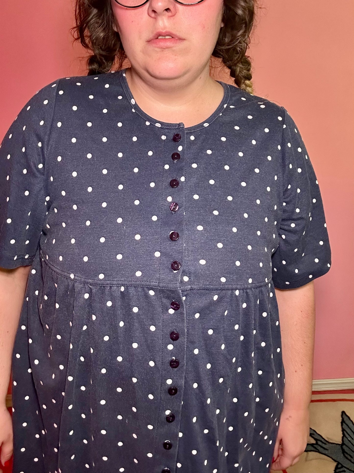 Blue Polkadot Dress (L)