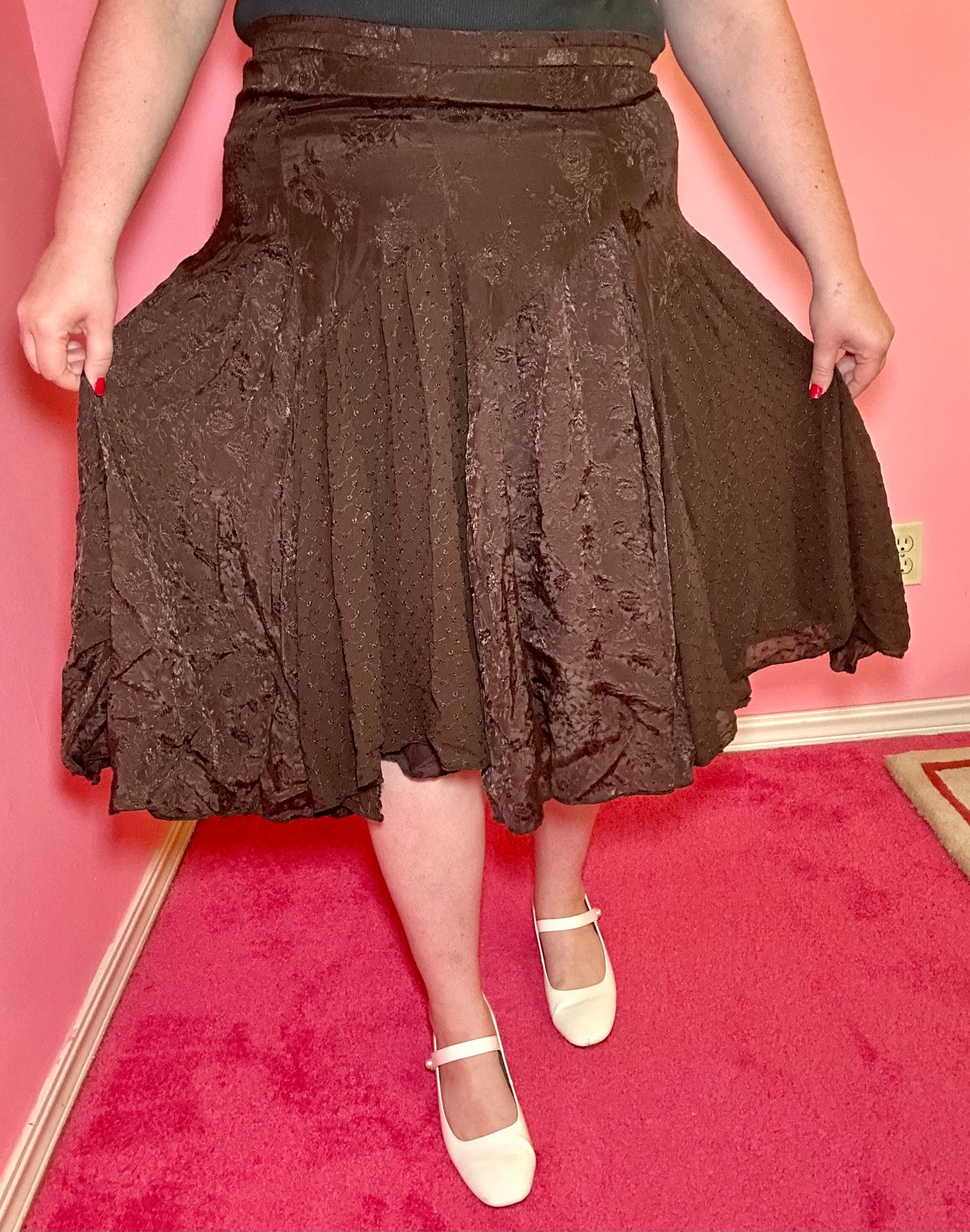 Brown Boho Skirt (L)