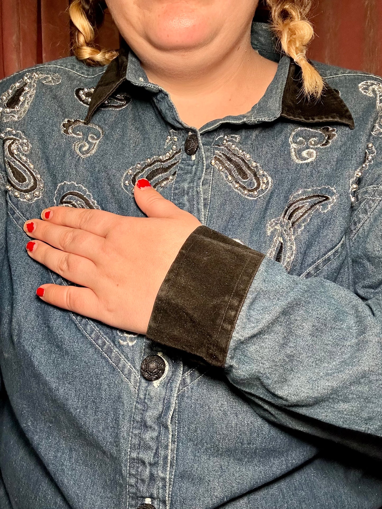 Western Denim Top (L)