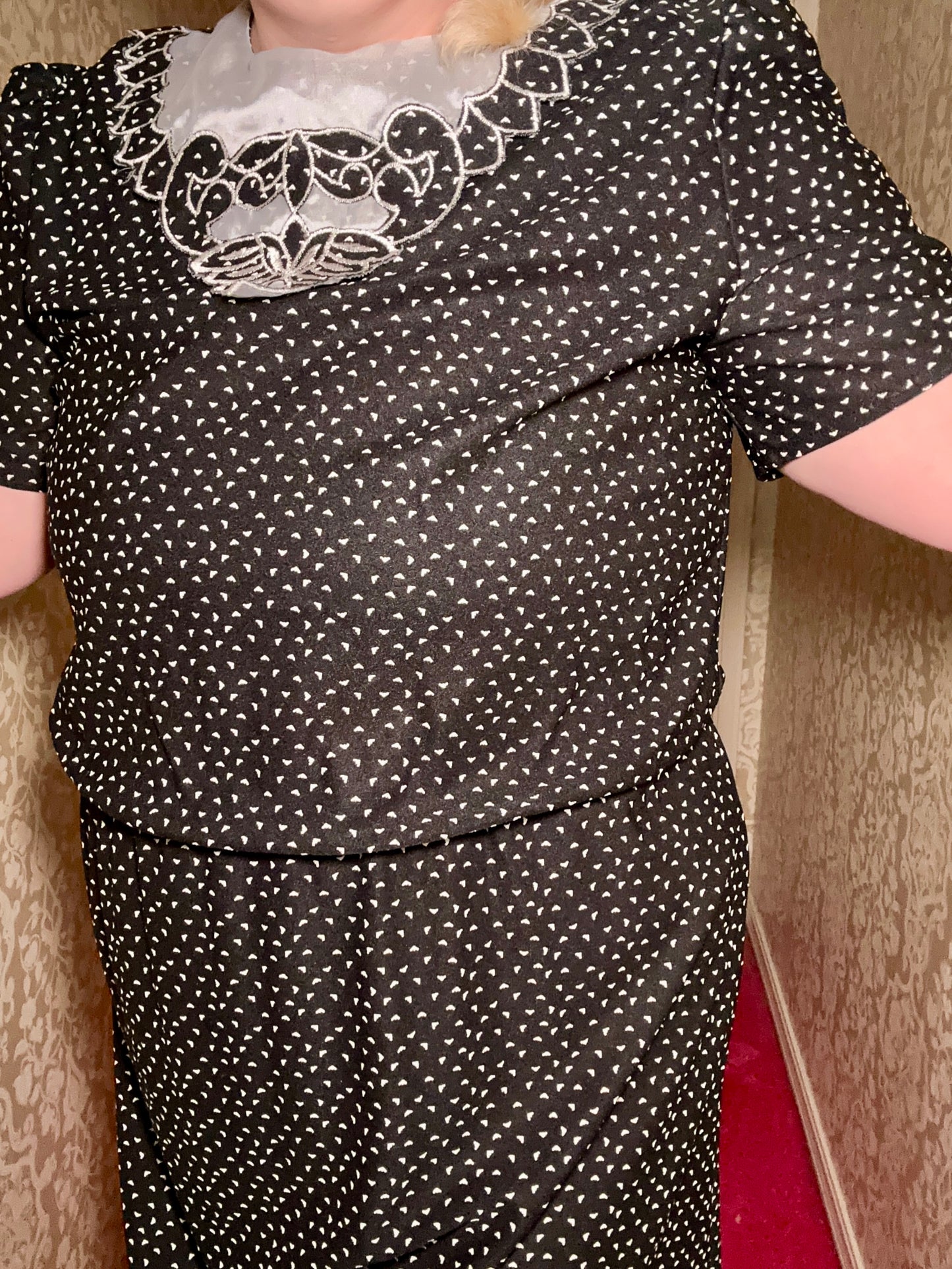 Black Lace Collar Dress (20W)