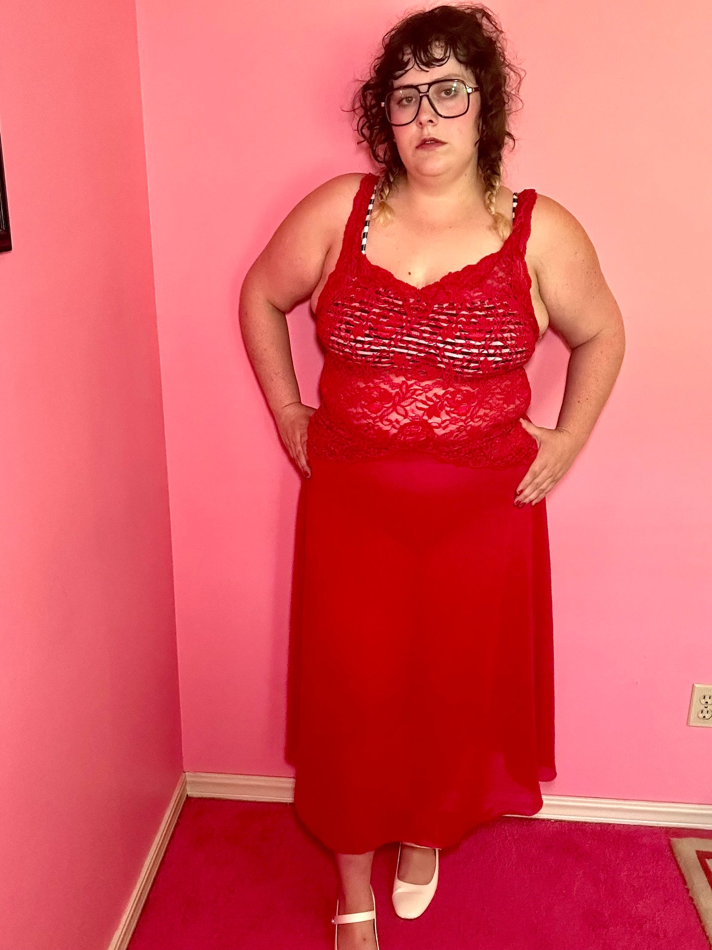 Red Lace Dress (L)