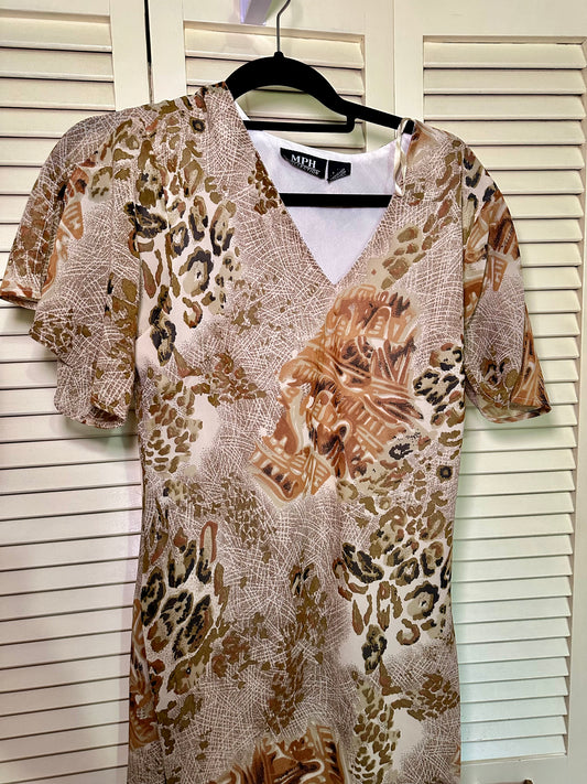 Cheetah Chiffon Dress (XL)