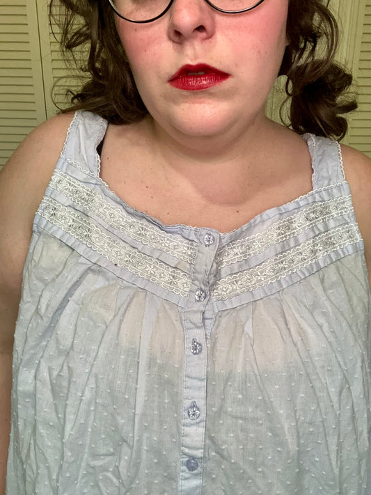 Baby blue baby doll nightgown (3X)