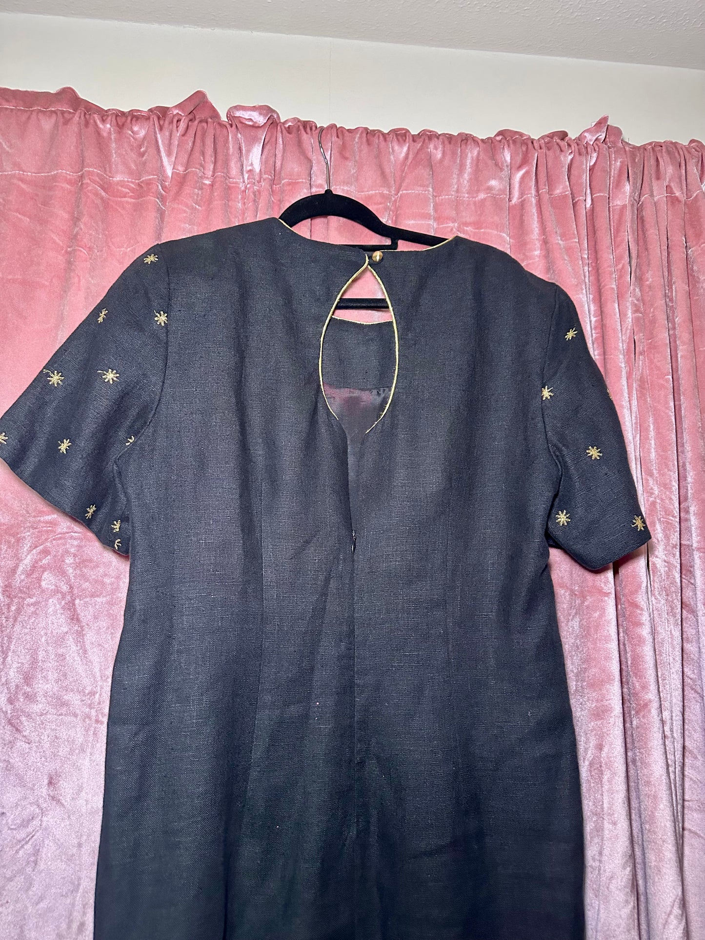 Black with Gold Embroidery Dress (16)