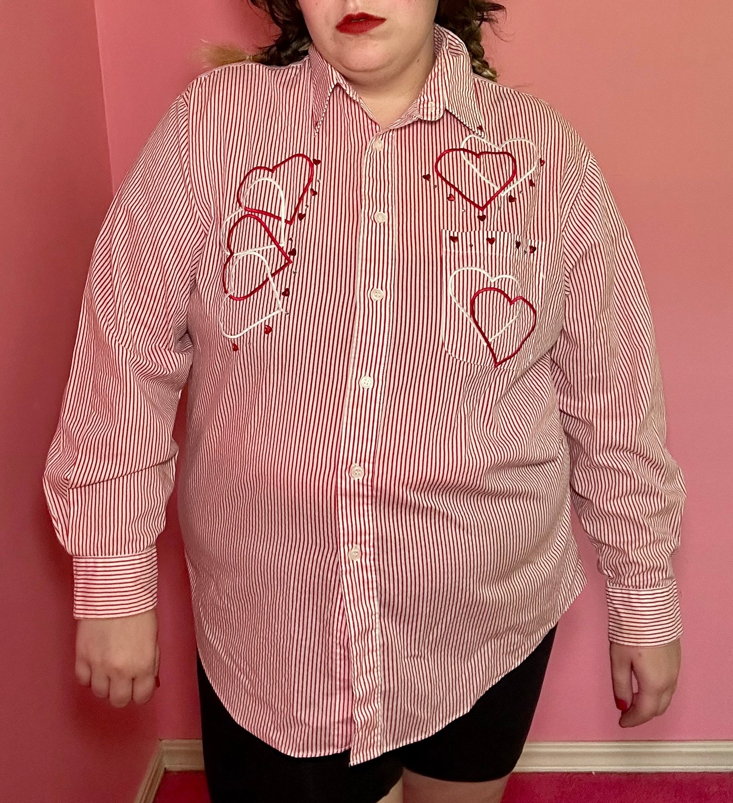 Red Heart Button Up (XL)