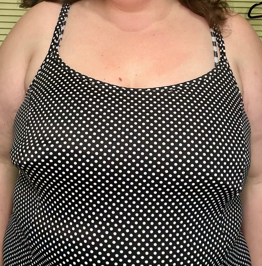 Polka Dot Tankini Swim Top (20W)