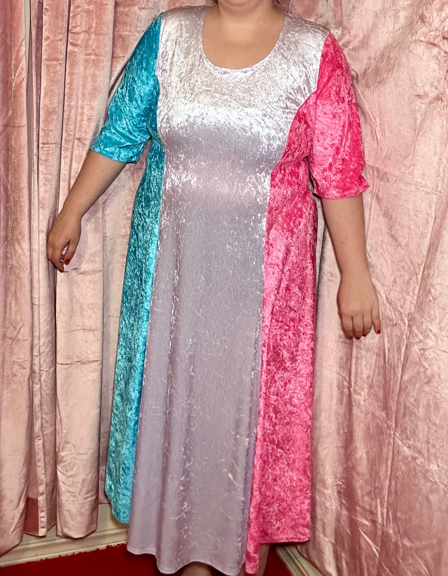 Velvet Panel Dress (2X/3X)