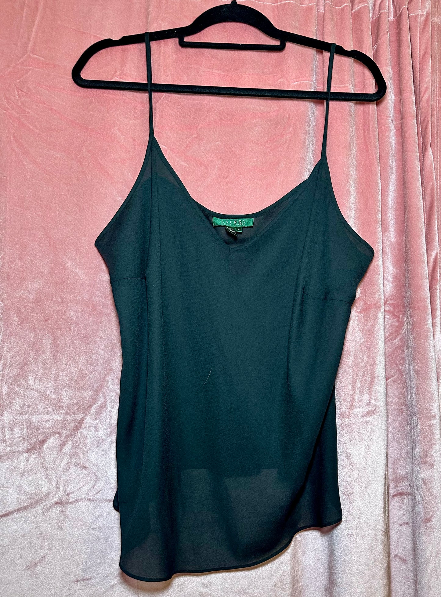 Black Chiffon Tank (2X)