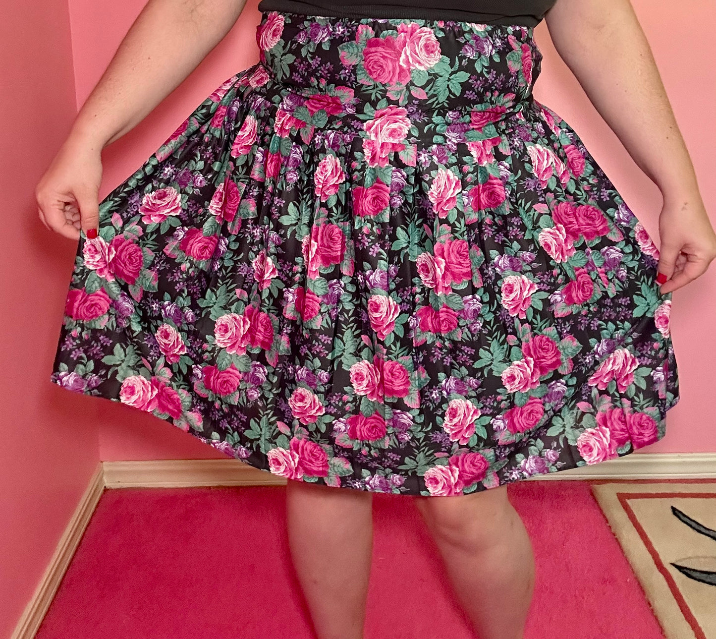 Pleated Floral Skirt (16)