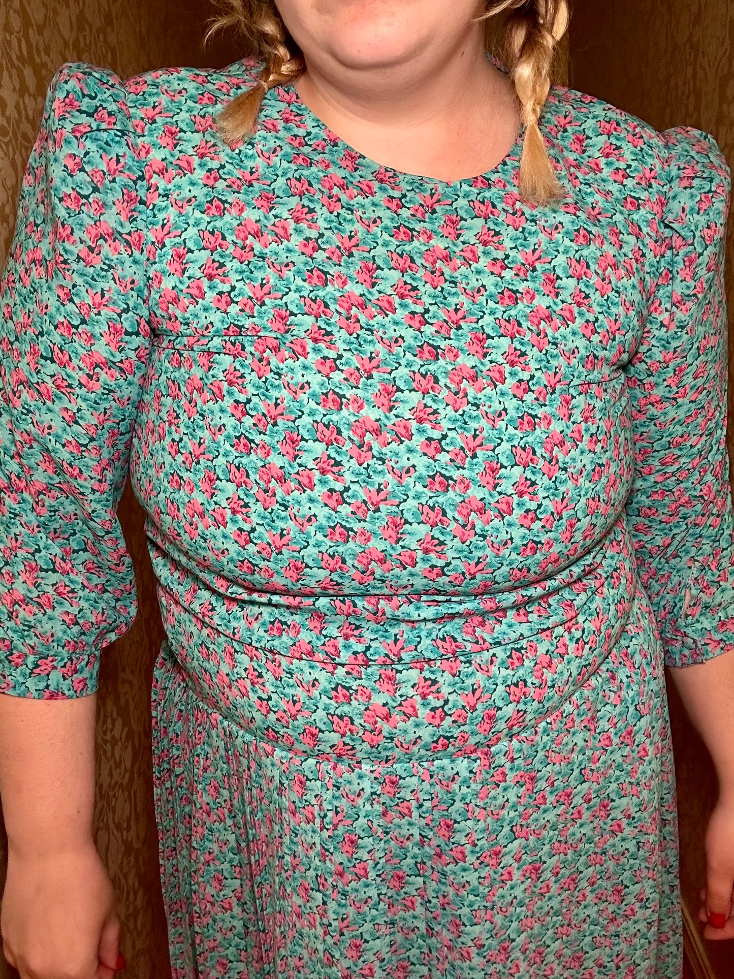Teal Floral Dress (16)