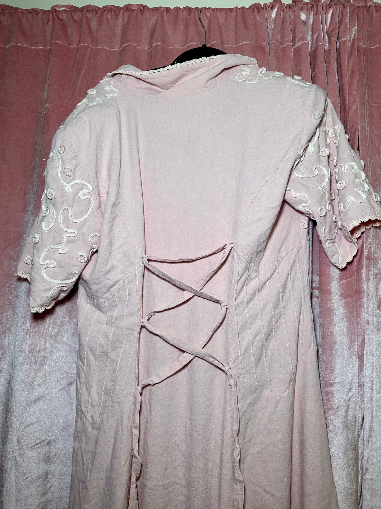 Pink Button Down Dress (L)
