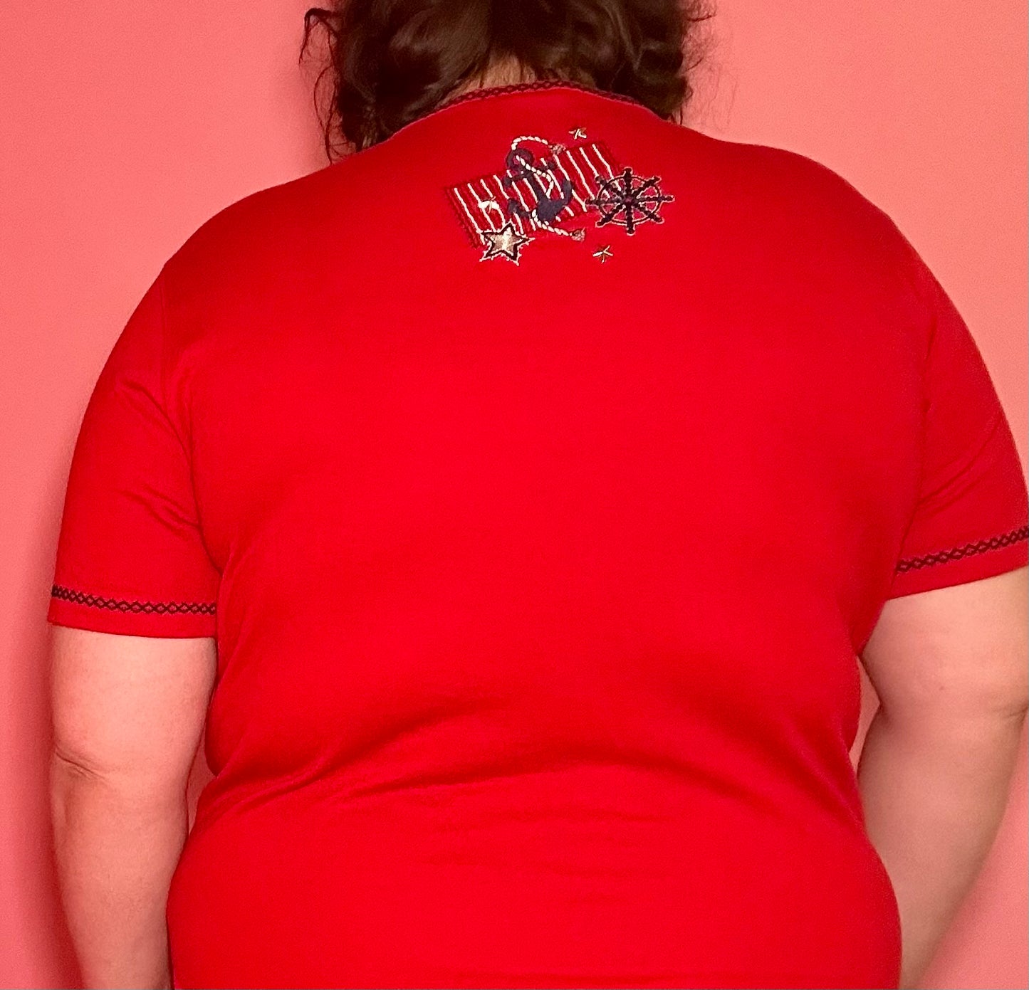 Red Nautical Top (XL)