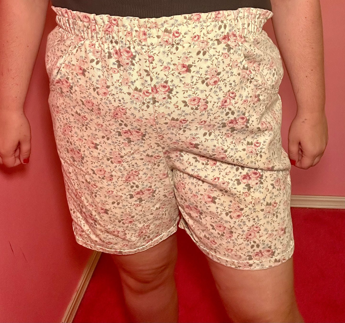 Floral Denim Shorts (20)