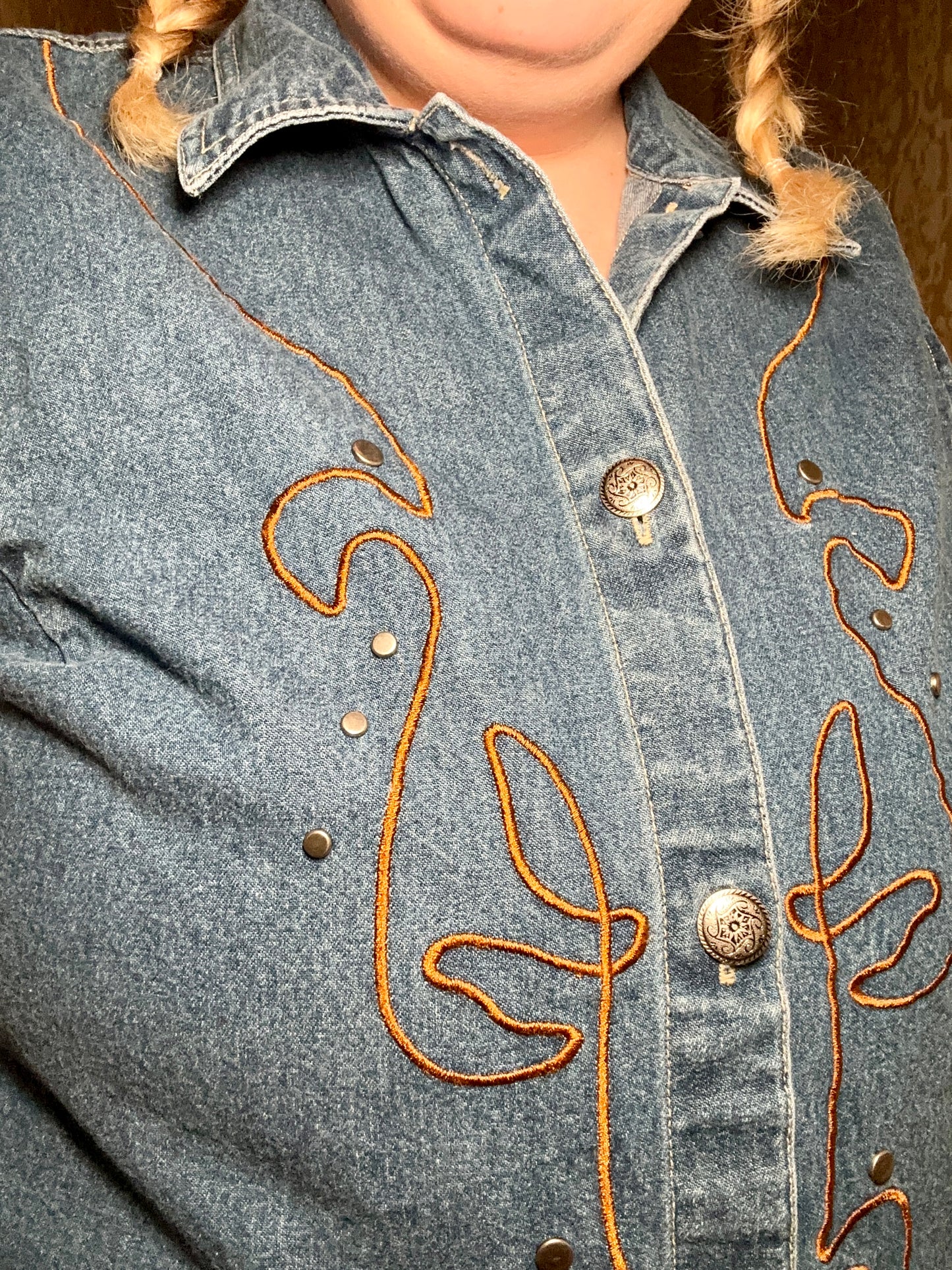 Western Denim Vest (1X)