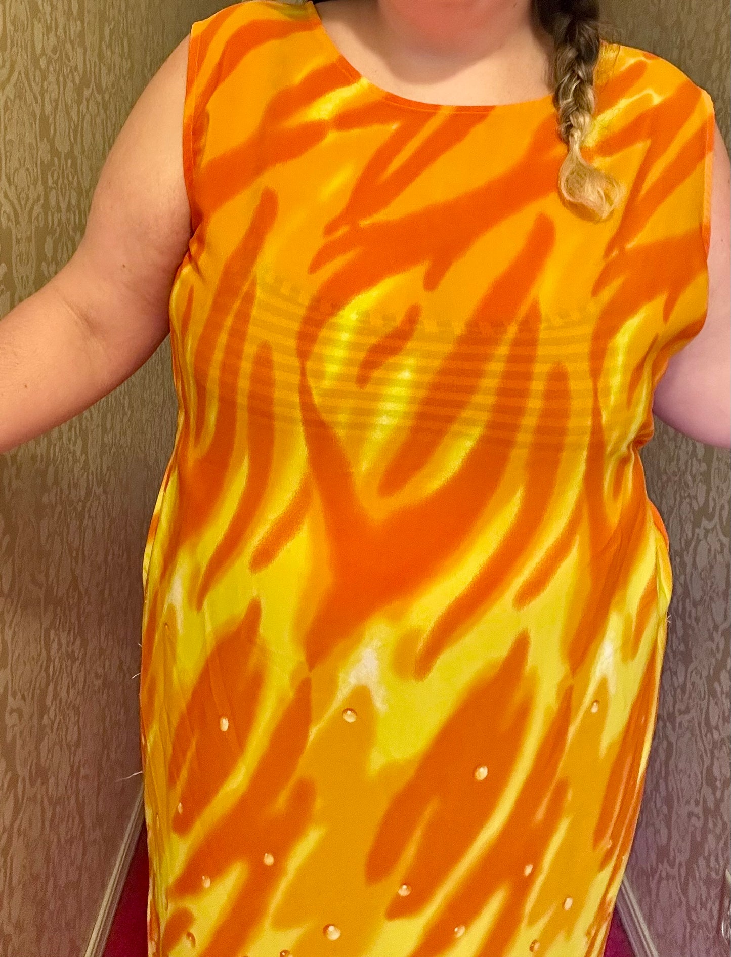 Orange Bubbles Dress (3X)