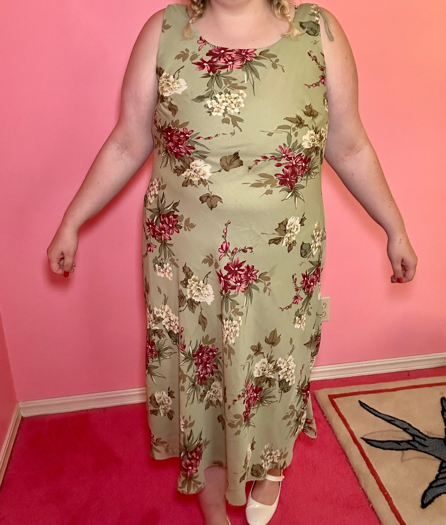 Sage Floral Dress (18W)