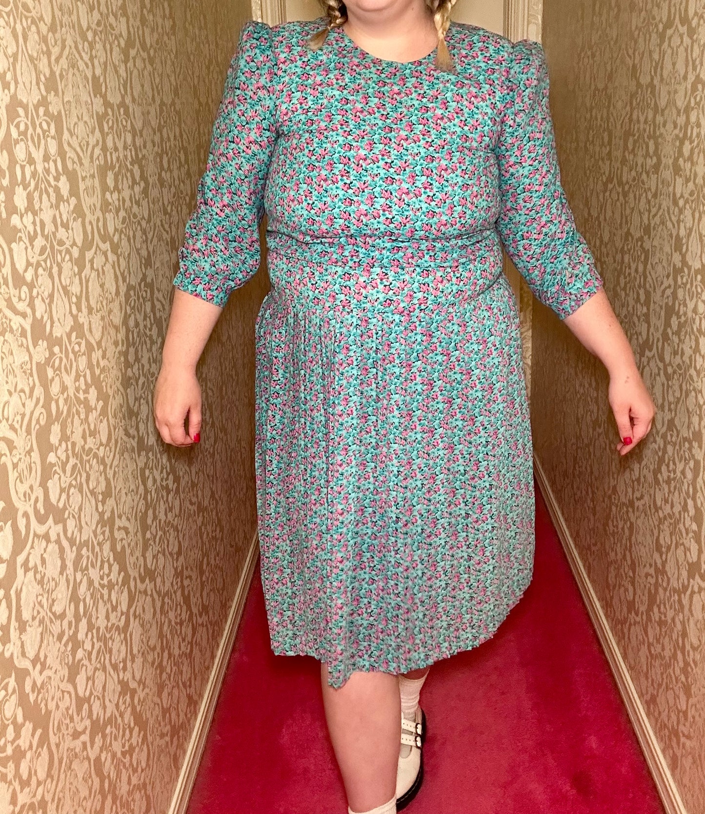 Teal Floral Dress (16)