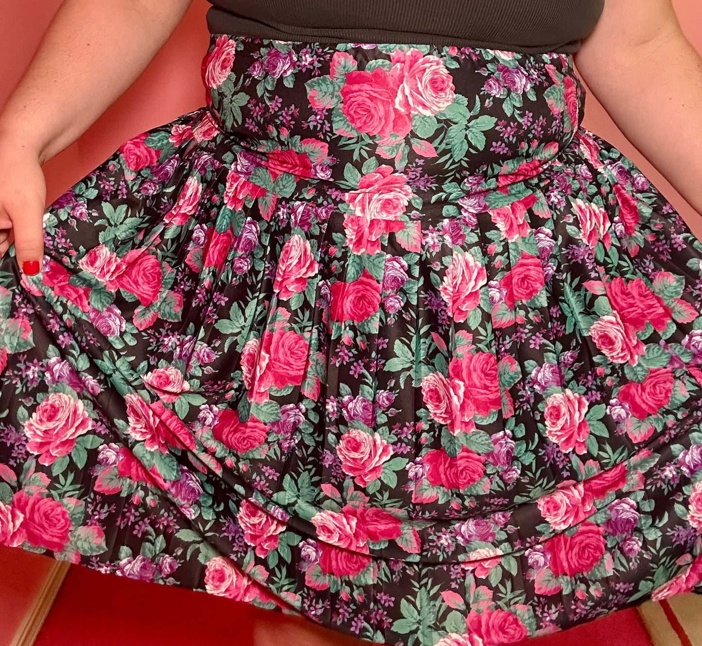 Pleated Floral Skirt (16)