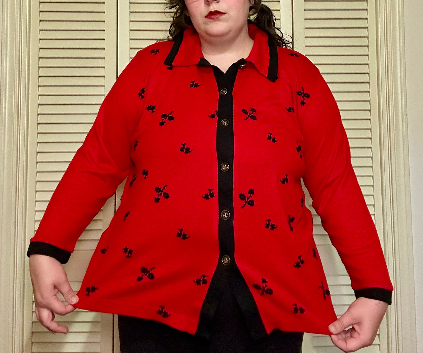 Red Rose Cardigan (XXL)