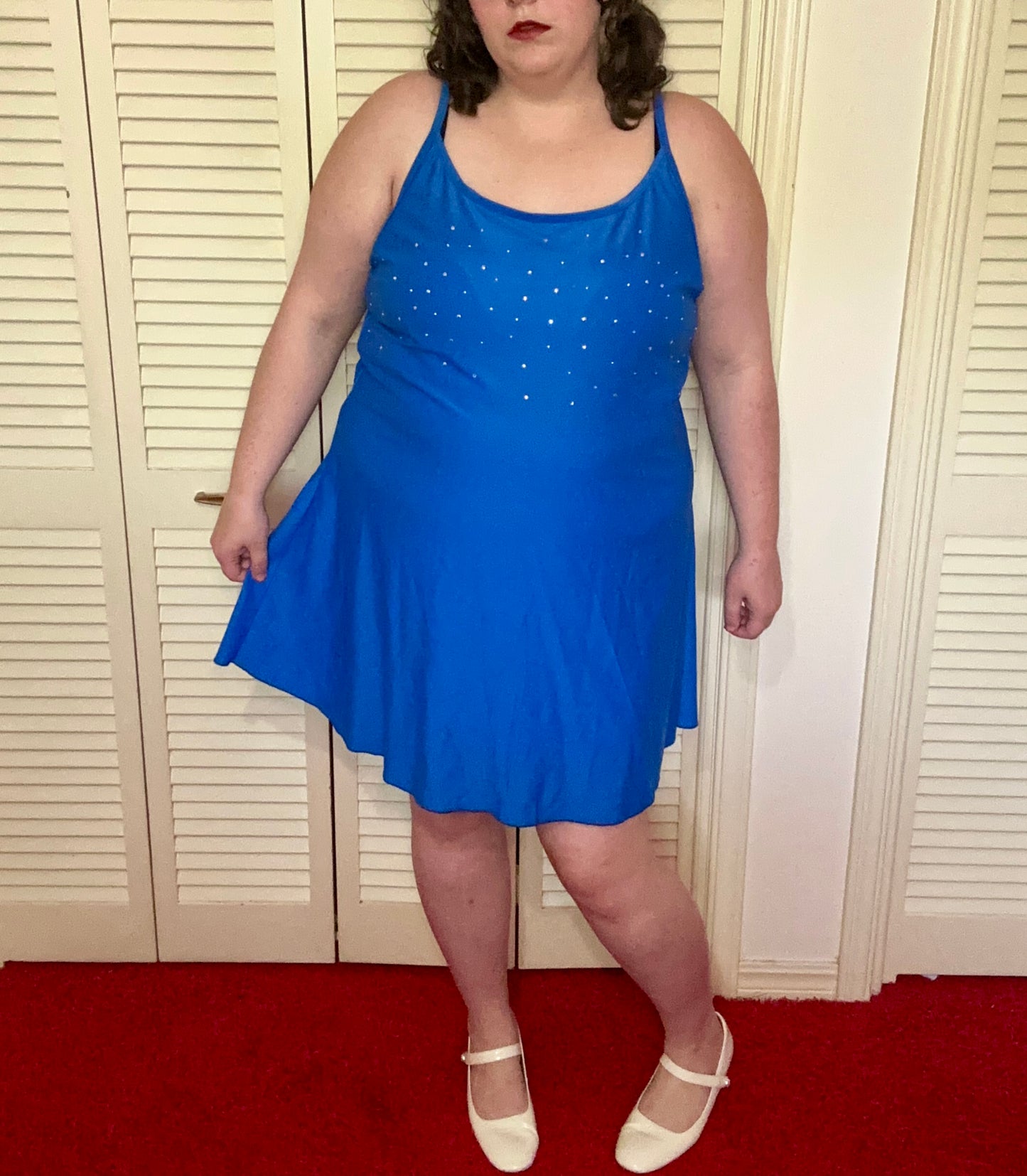 Blue Rhinestone Swim Dress (26)