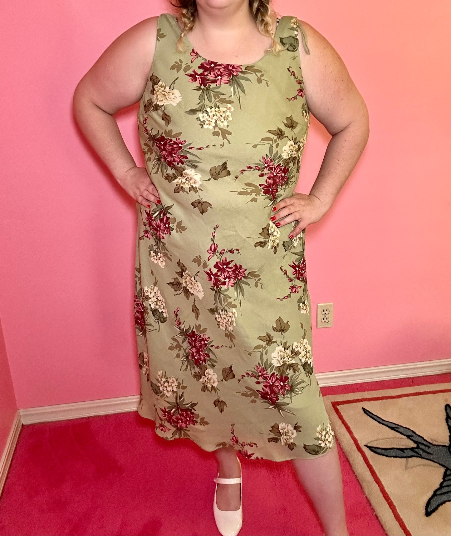 Sage Floral Dress (18W)