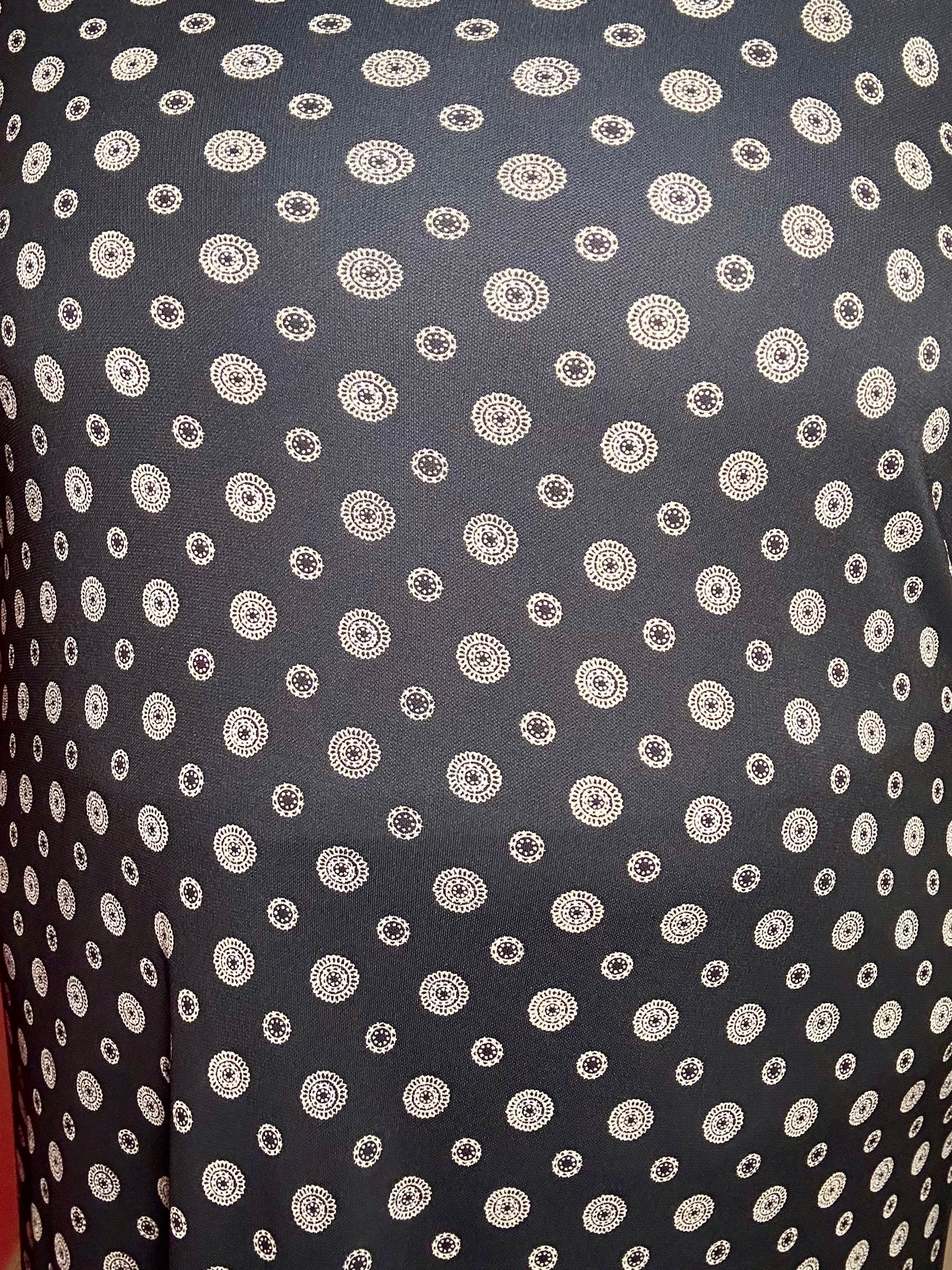 90s Black Dots Maxi Skirt (L)