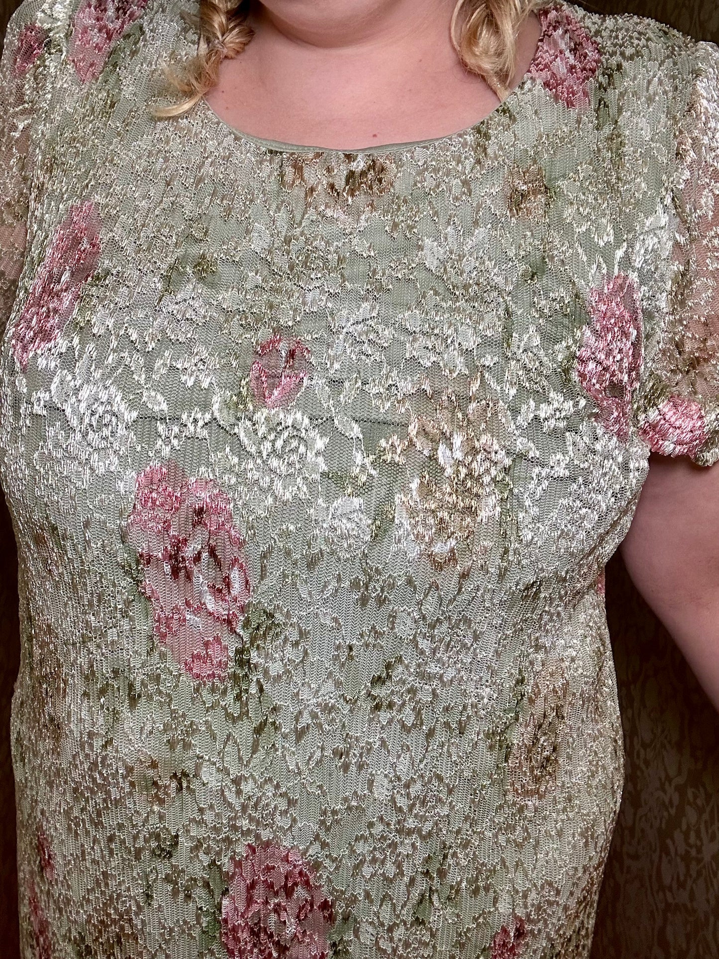 Teal Lace Rose Dress (18)