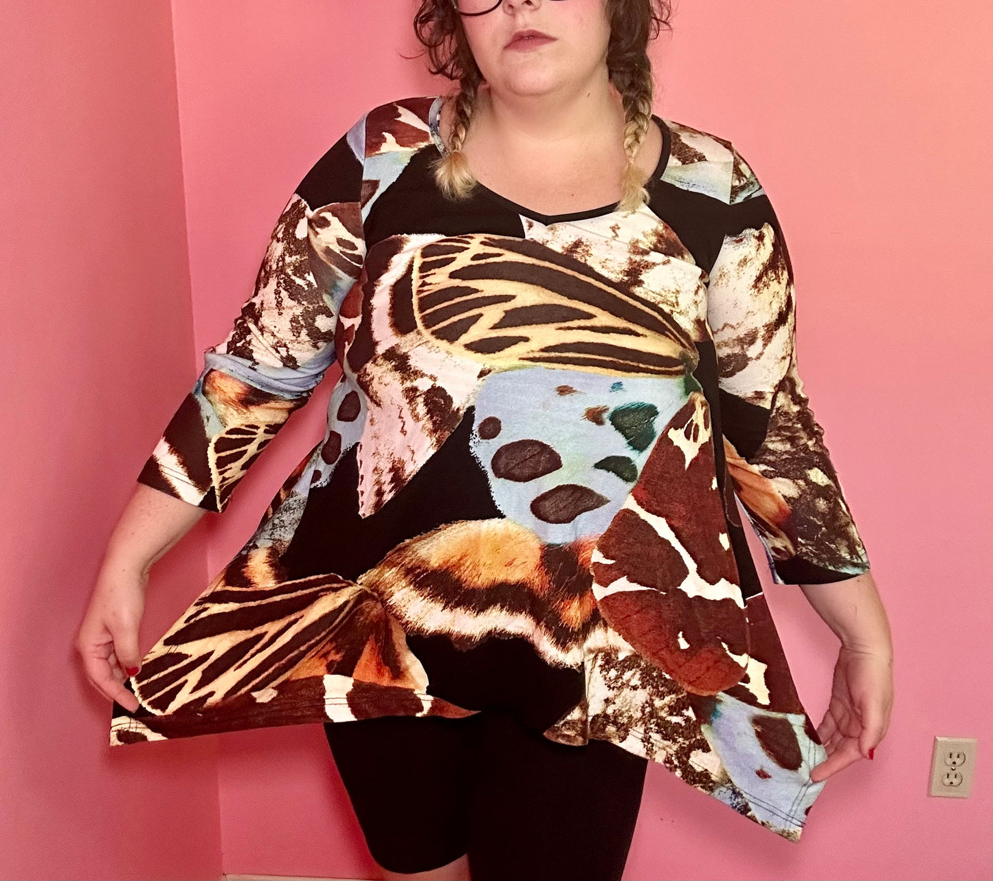 Butterfly Print Blouse (L)