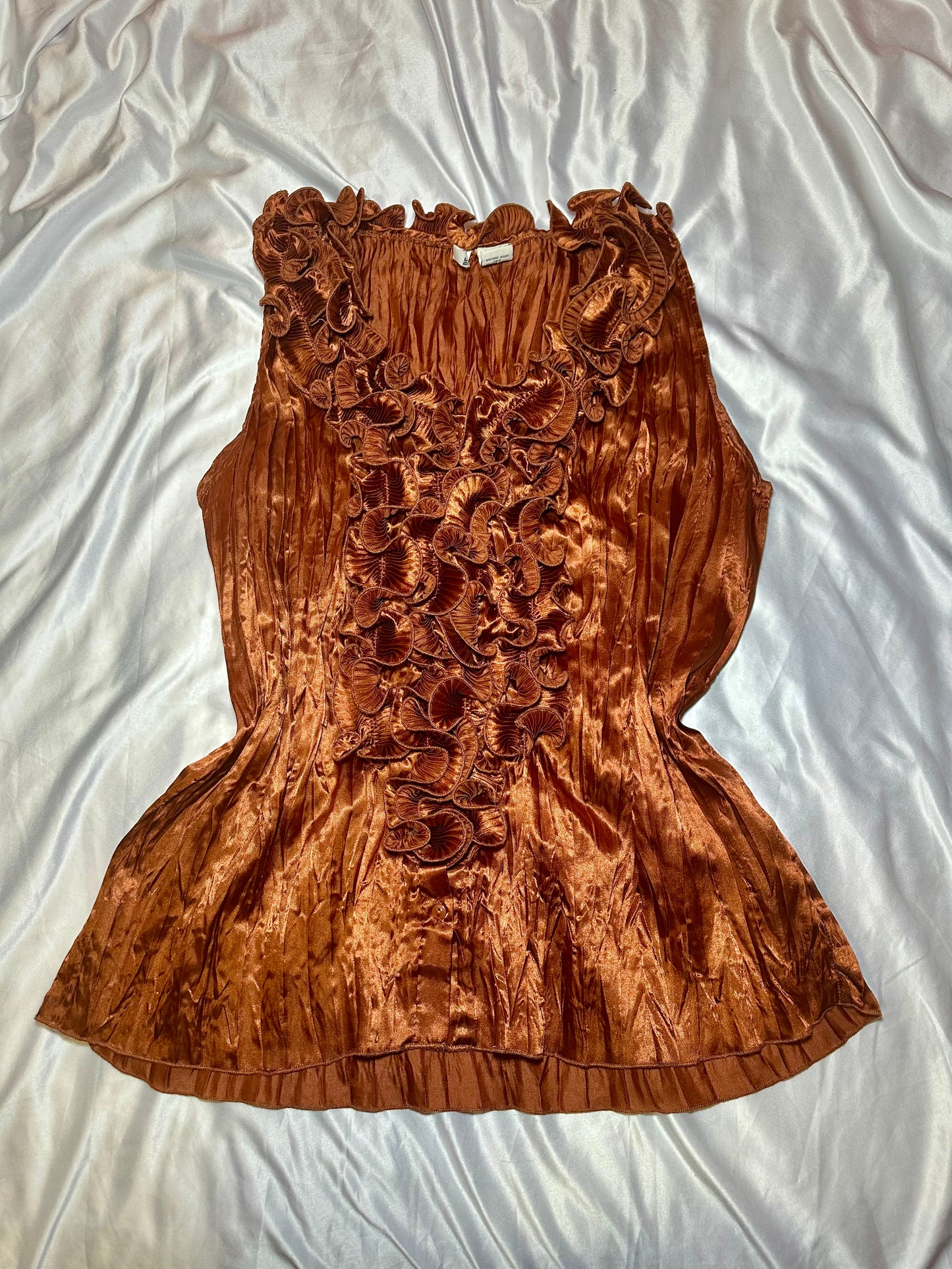 Brown Ruffle Top (L)