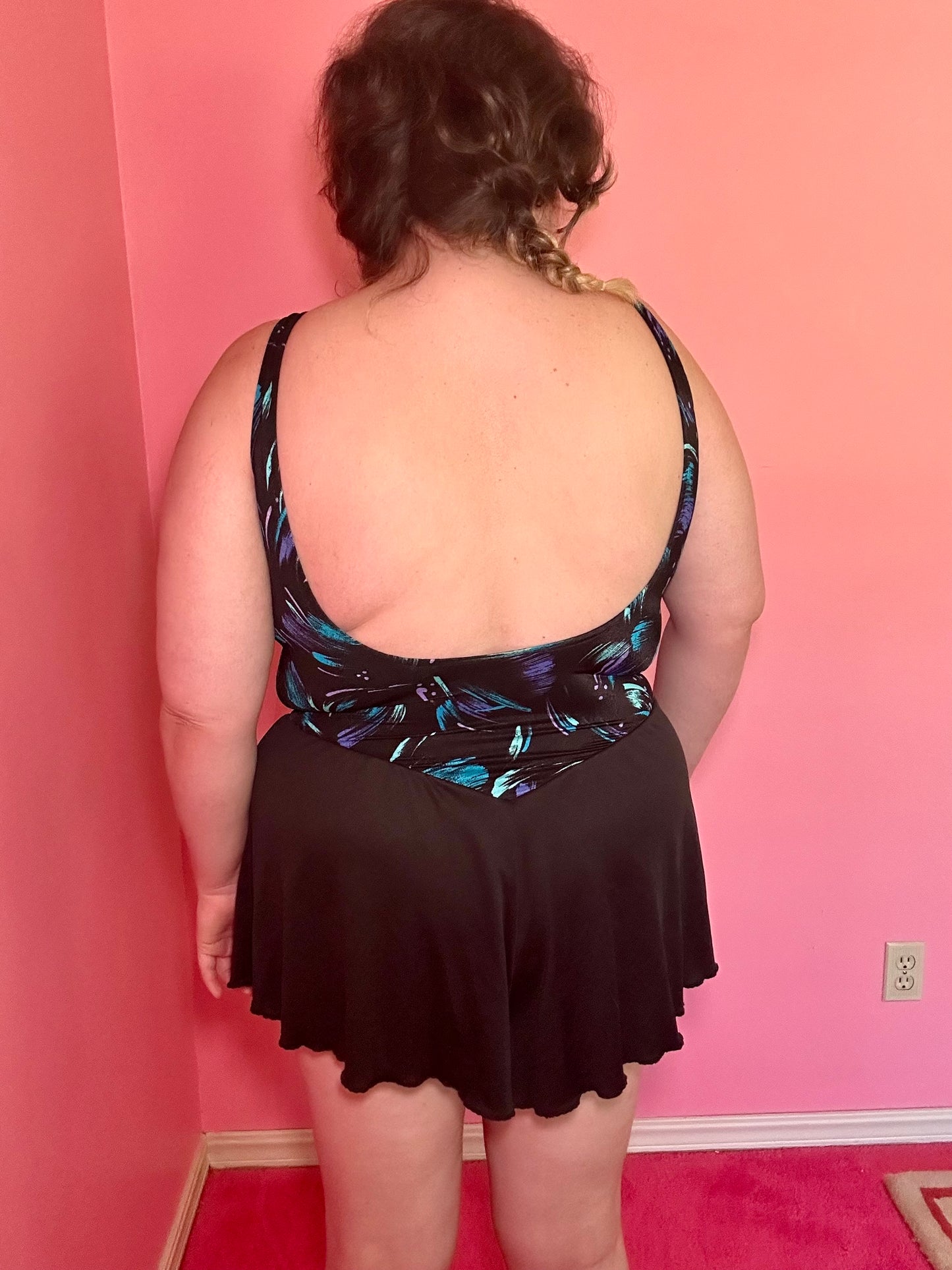 Watercolor Swim Dress (22W)