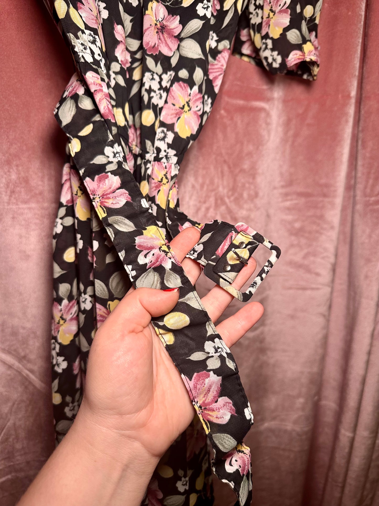 Floral Belt Dress (17/18)