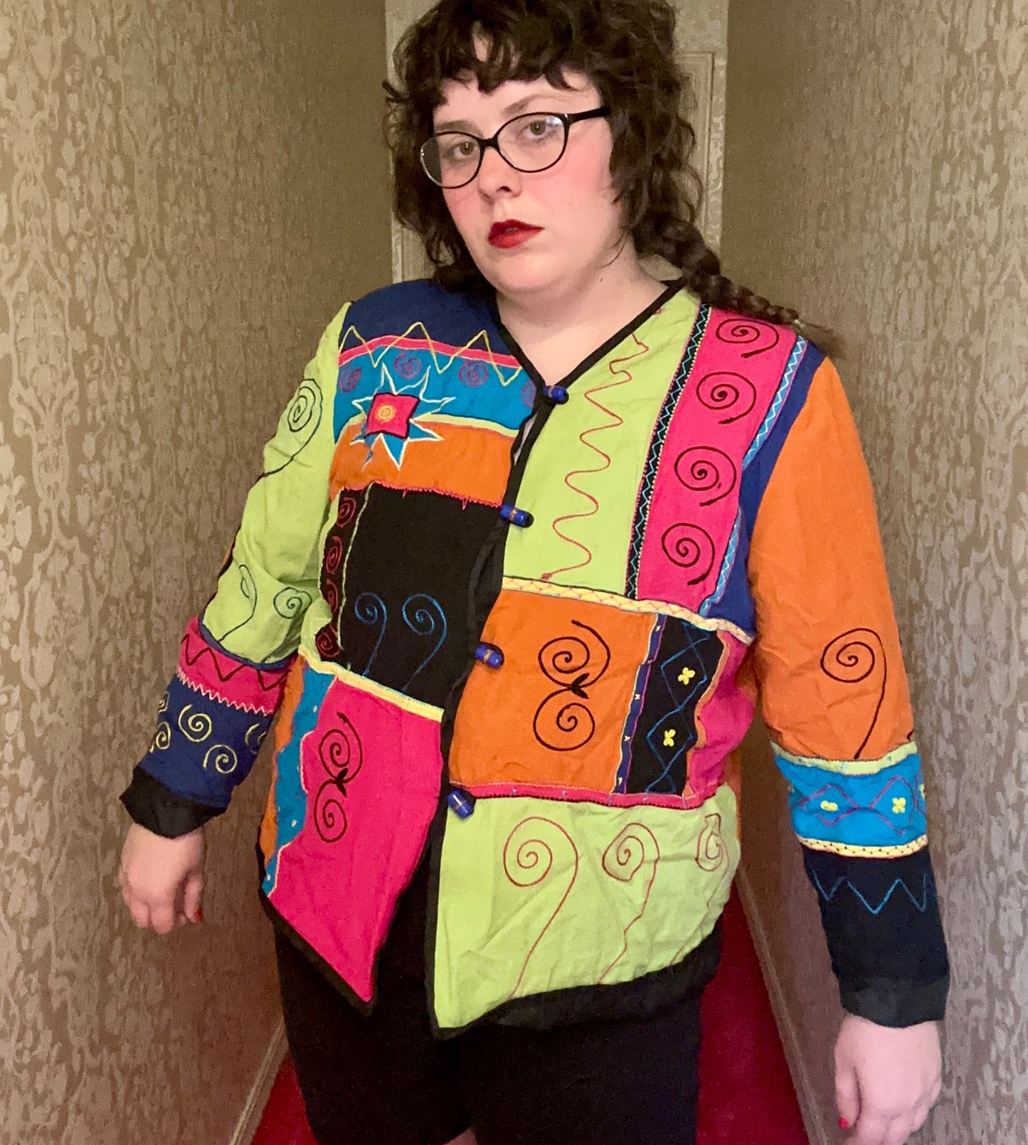 Whimsy Color Block Jacket (1X)
