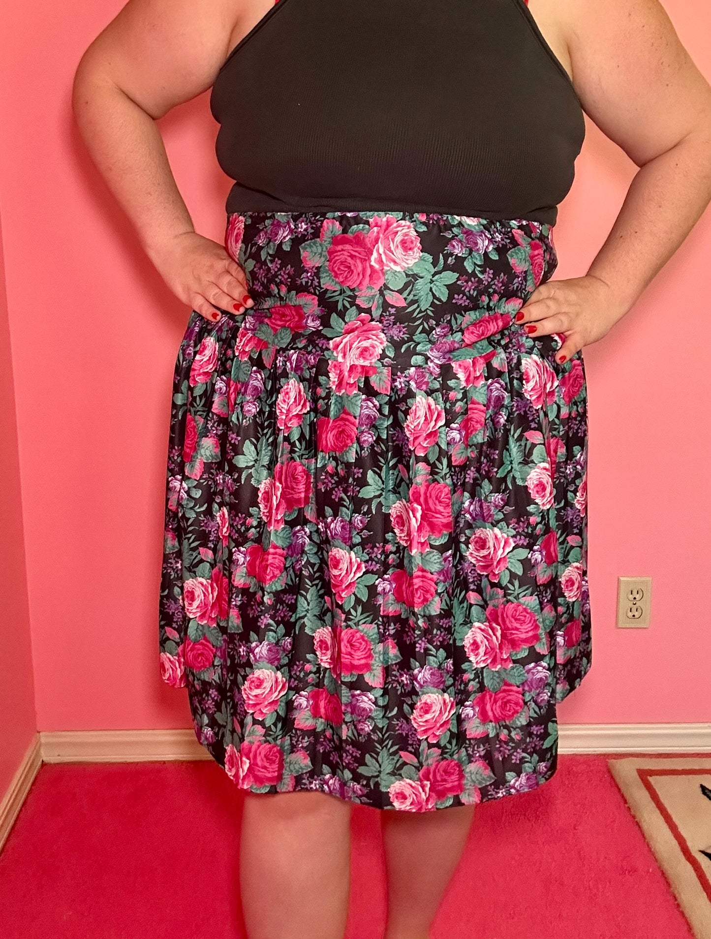 Pleated Floral Skirt (16)