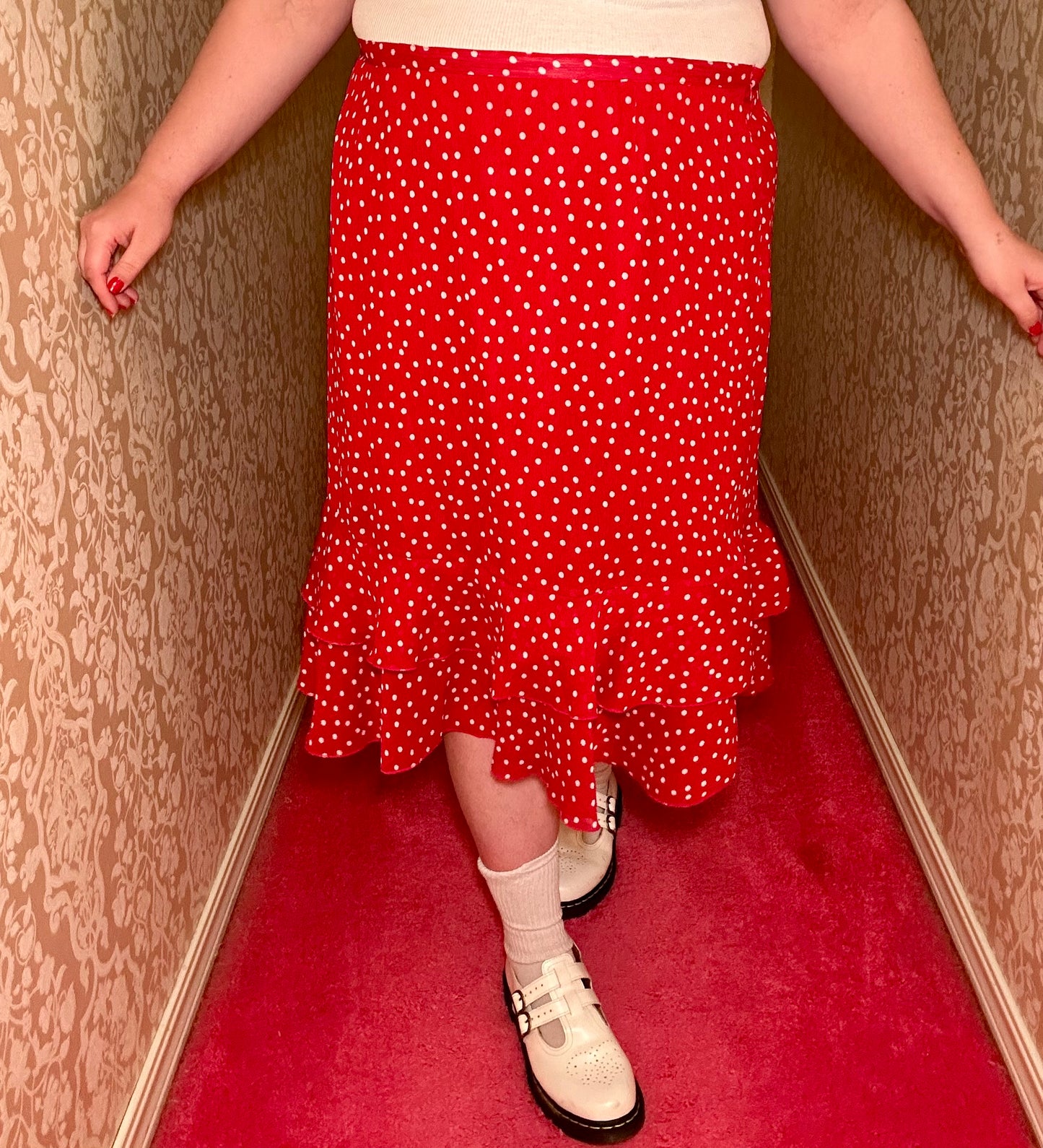 Red Polka Dot Skirt (24W)