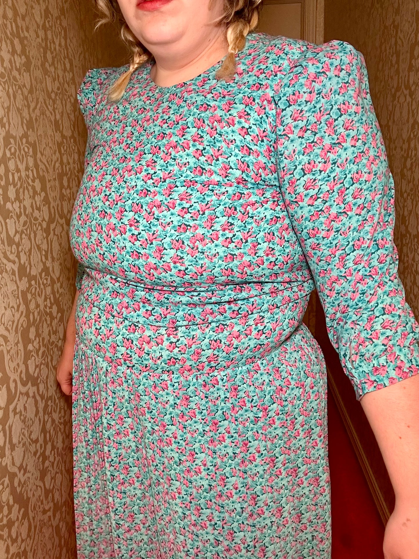 Teal Floral Dress (16)