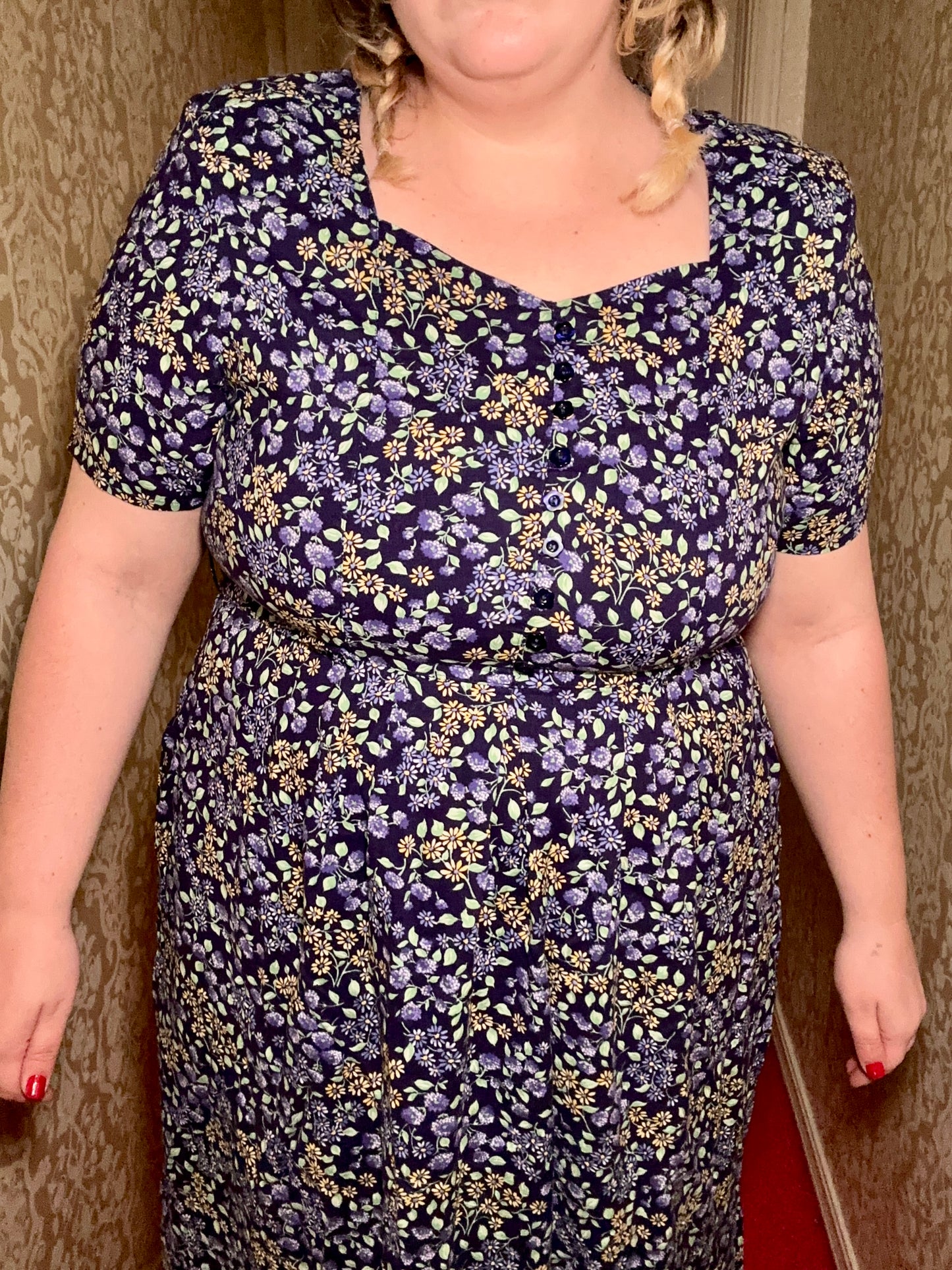 Blue Daisy Dress (1X)
