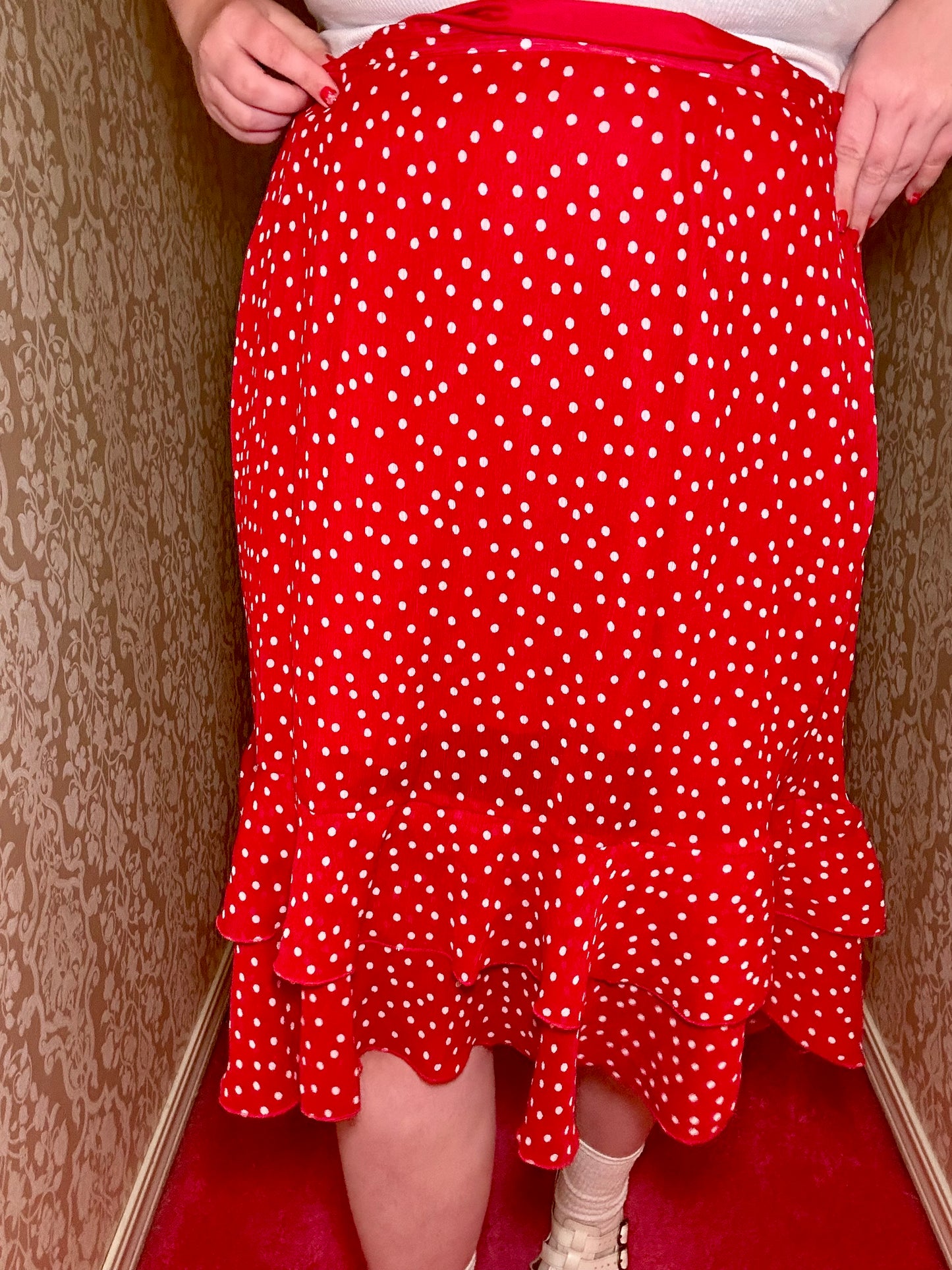 Red Polka Dot Skirt (24W)
